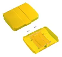 Roots Green Line Polypropylene 120 L Lid with Glass, Yellow — image 1