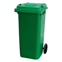 Roots Dust Bin, 120 L, Green, Two-Wheeled HDPE Plastic Injection — image 1