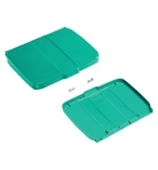 Roots Green Line Polypropylene 120 L Lid with Glass, Green — image 1