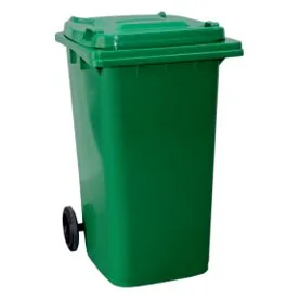 Roots Dust Bin, 240 L, Green, Two-Wheeled HDPE Plastic Injection — image 1
