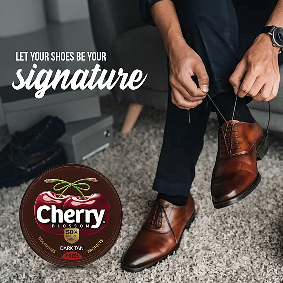 Cherry Blossom Wax Shoe Polish, Dark Tan - 40 gm — image 3