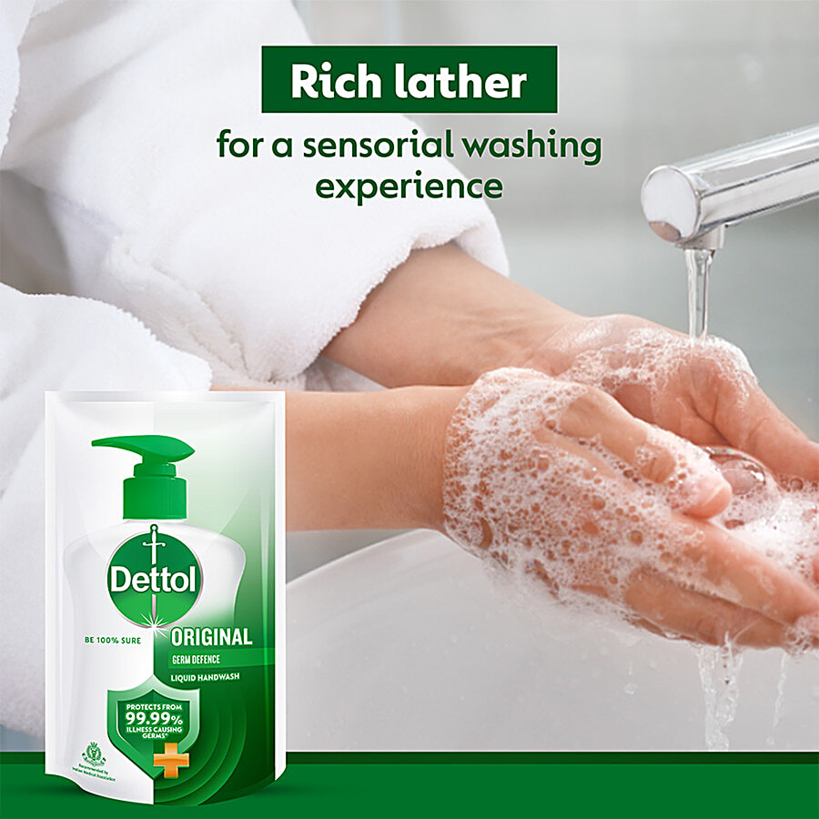 Dettol Liquid Handwash Original, 175 ml x 3 Pcs (525ml) Refill Pouch — image 4