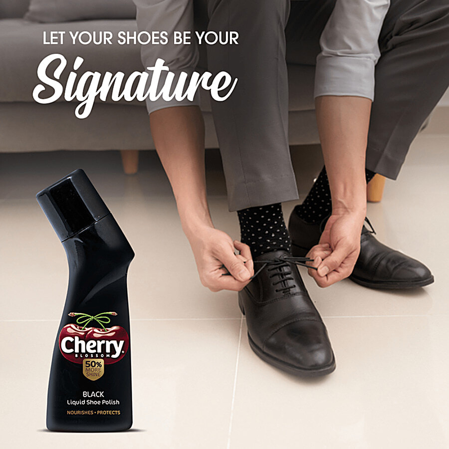 Cherry Blossom Liquid Shoe Polish, Black - 75 ml — image 4