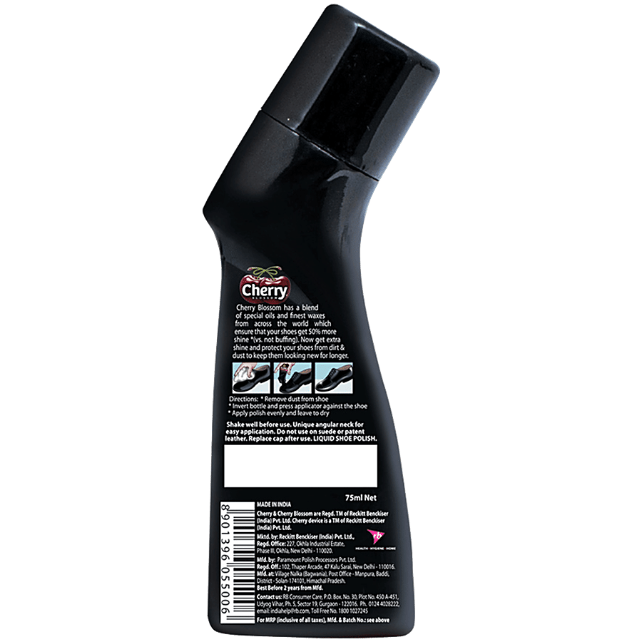 Cherry Blossom Liquid Shoe Polish, Black - 75 ml — image 2