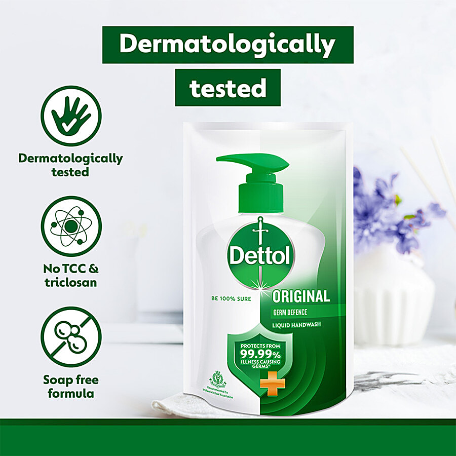 Dettol Liquid Handwash Original, 175 ml x 3 Pcs (525ml) Refill Pouch — image 6