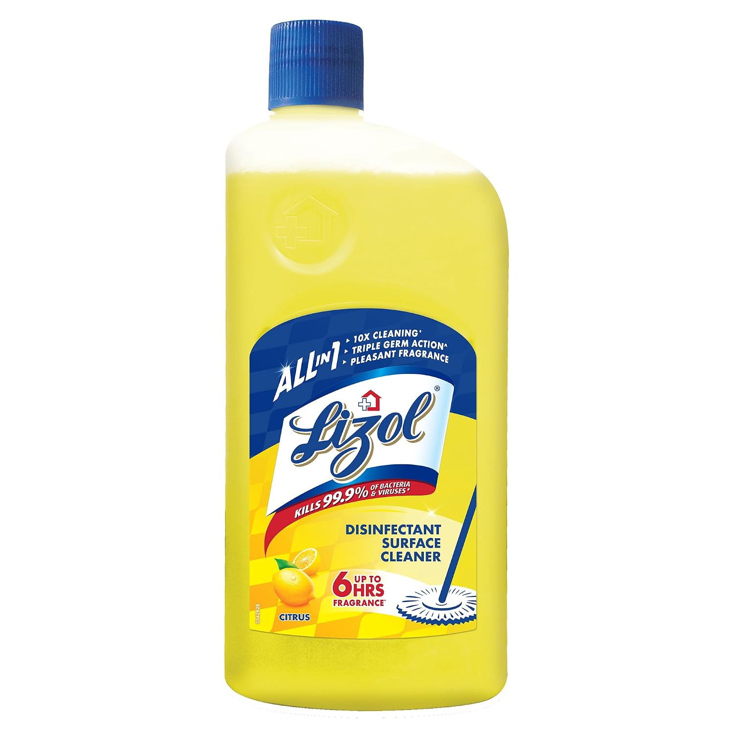 Lizol Disinfectant Surface & Floor Cleaner Liquid,, Citrus - Yellow - 975 ml — image 1