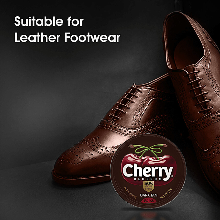 Cherry Blossom Wax Shoe Polish, Dark Tan - 40 gm — image 5