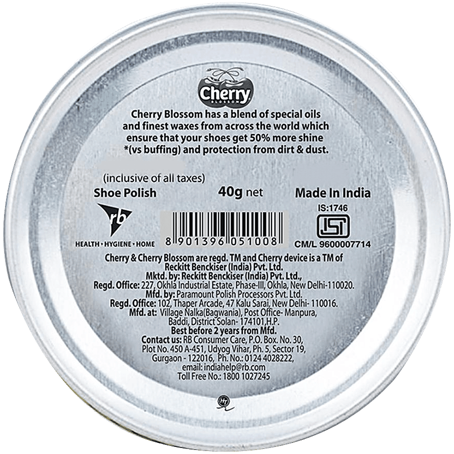Cherry Blossom Wax Shoe Polish, Dark Tan - 40 gm — image 2