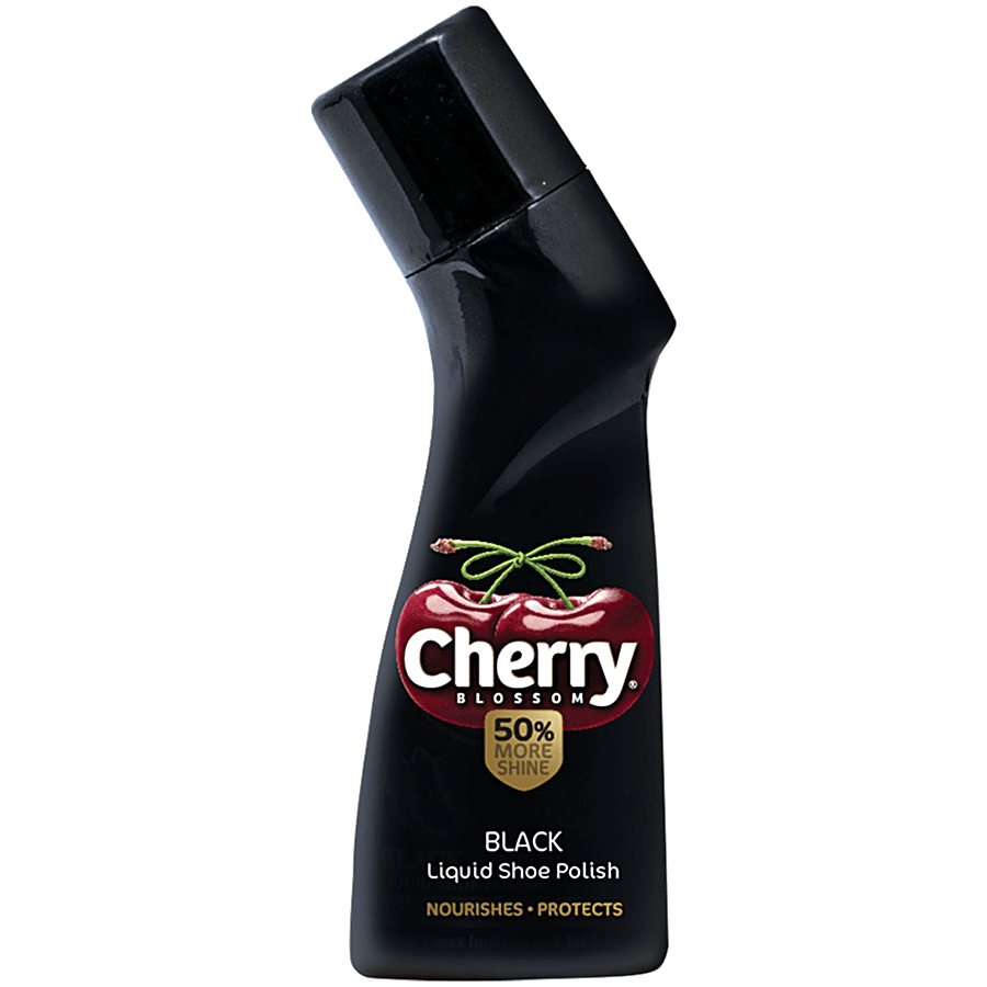Cherry Blossom Liquid Shoe Polish, Black - 75 ml — image 1