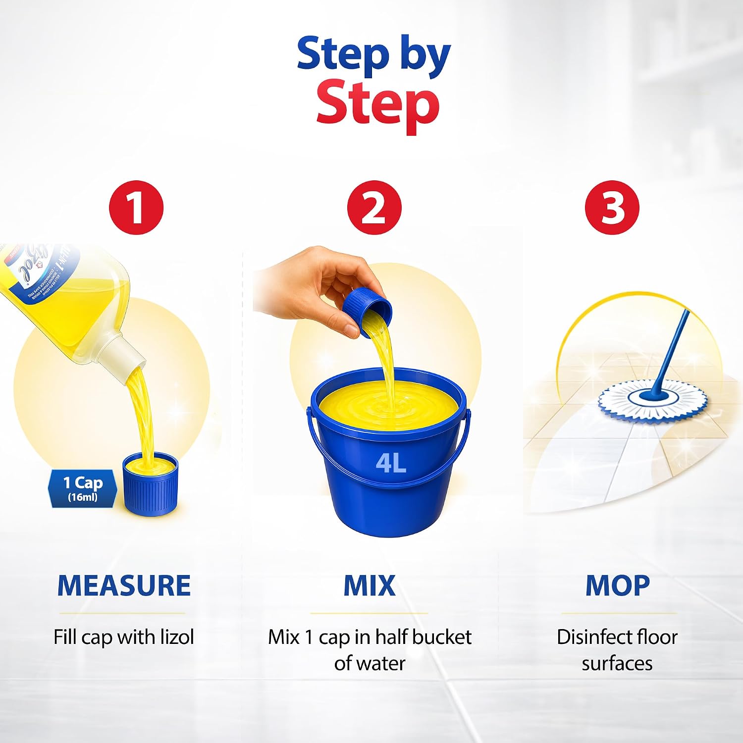 Lizol Disinfectant Surface & Floor Cleaner Liquid,, Citrus - Yellow - 975 ml — image 7